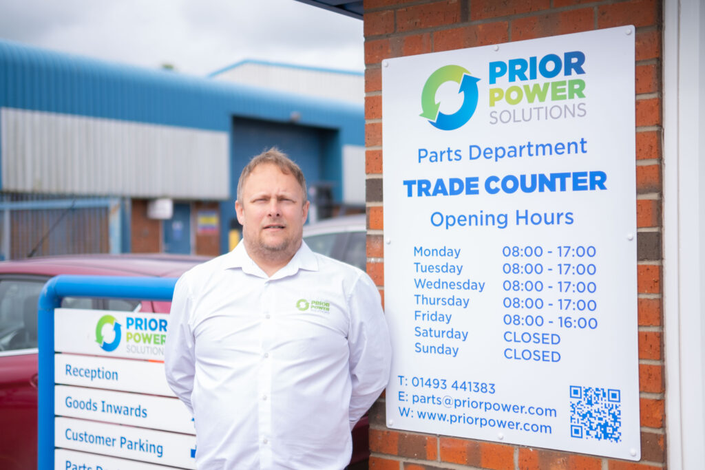 Trade counter opening Prior Power Solutions